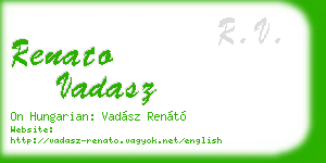 renato vadasz business card