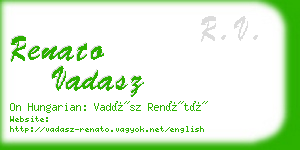 renato vadasz business card